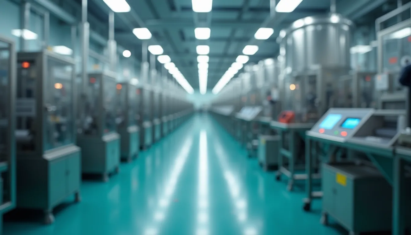 Modern pharmaceutical laboratory research and testing facility