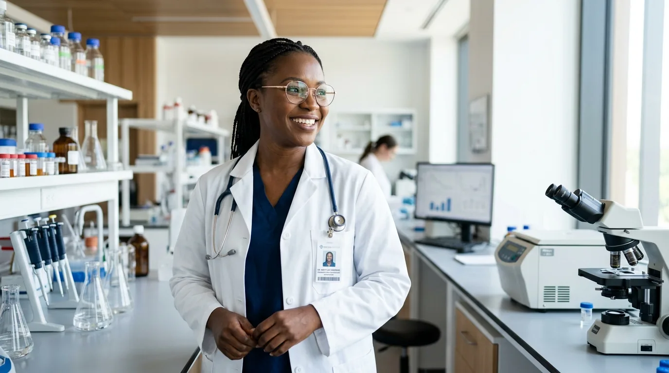 Doctor or regulatory consultant completing patient information medical documents with stethoscope